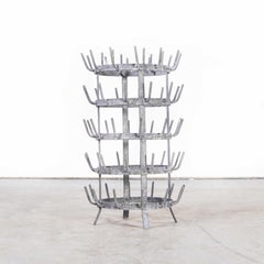 1950's Original Large French Bottle Drying Rack, 'Model 1400.7'