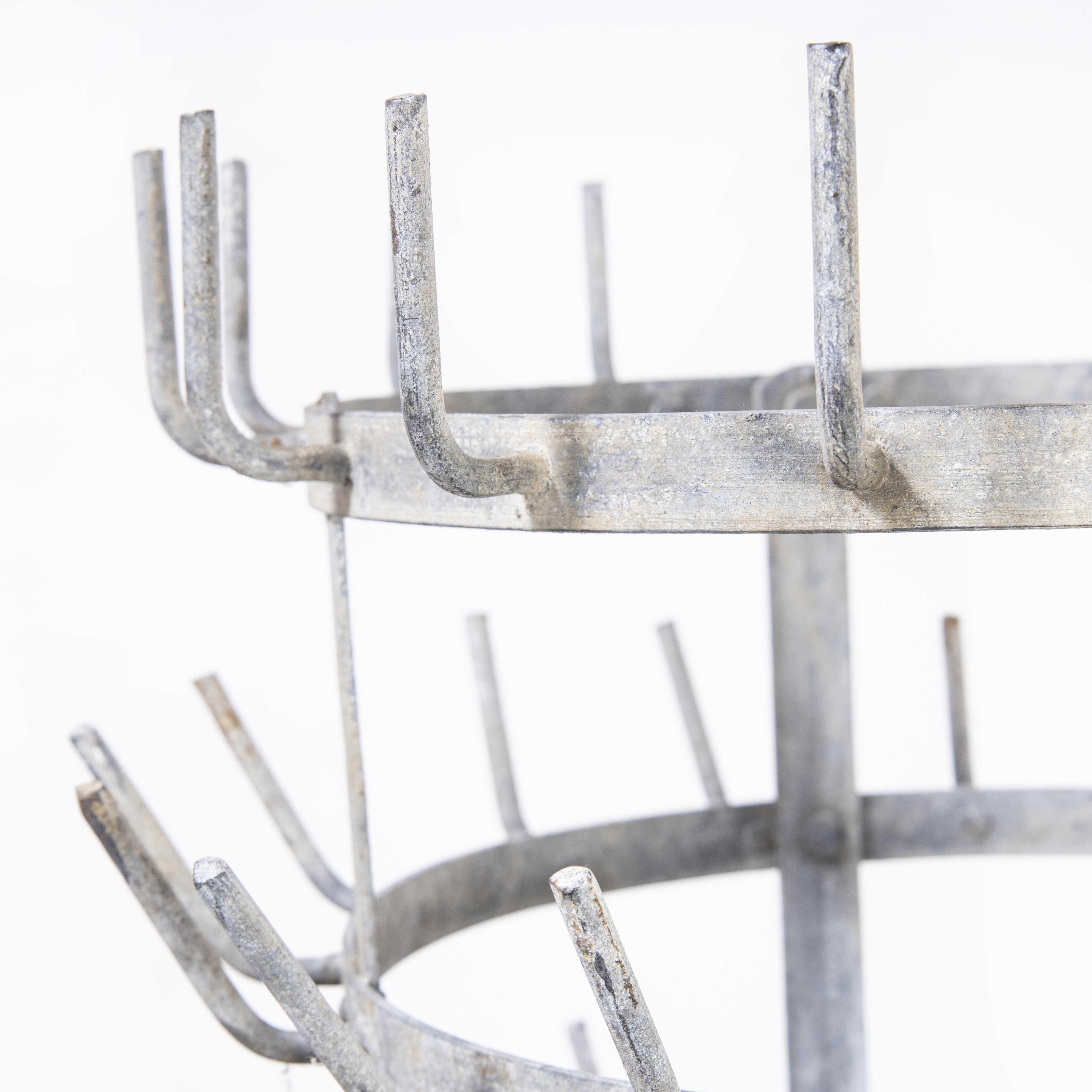 1950's Original Large French Bottle Drying Rack 'Model 1400.8' In Good Condition In Hook, Hampshire
