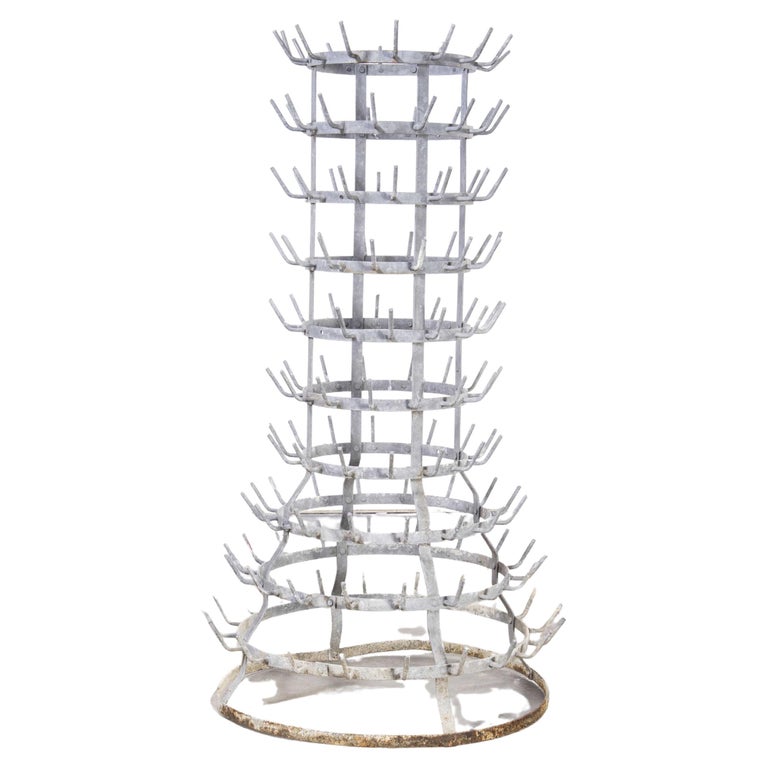 1950's Original Large French Bottle Drying Rack 'Model 1400.8' For Sale at 1stDibs