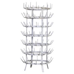 Retro 1950's Original Large French Bottle Drying Rack 'Model 1400.8'