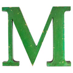 Lettere di insegna in metallo francese di grandi dimensioni degli anni '50 - M. I.