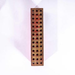 1950’s Original Large French Metal Shop Signage Letters – Perforated Red I