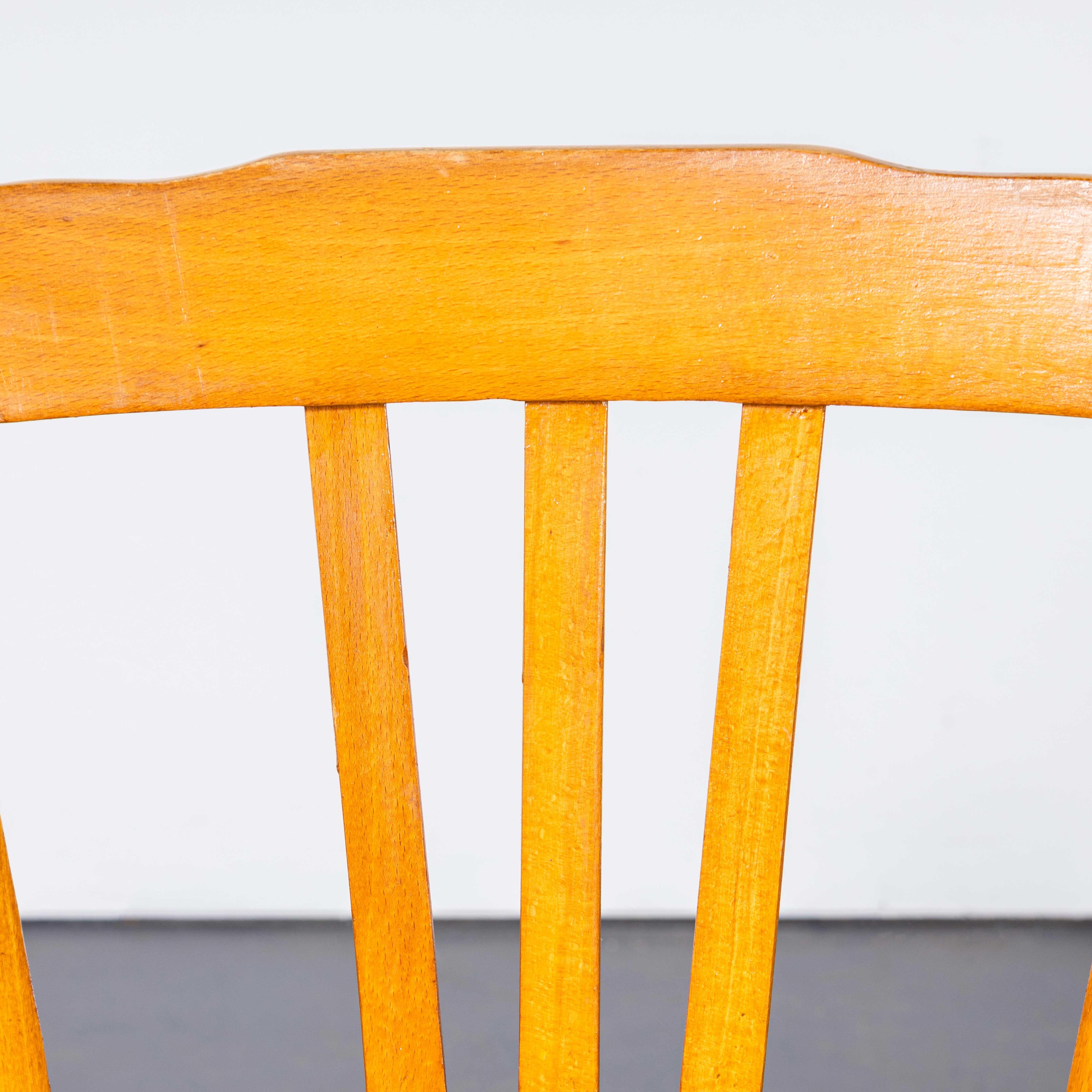 Chaises de salle à manger de ferme à dossier à lamelles Luterma d'origine des années 1950 - Paire en vente 1