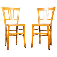 Sedie da pranzo Luterma con schienale a doghe originali degli anni 
50 - Coppia