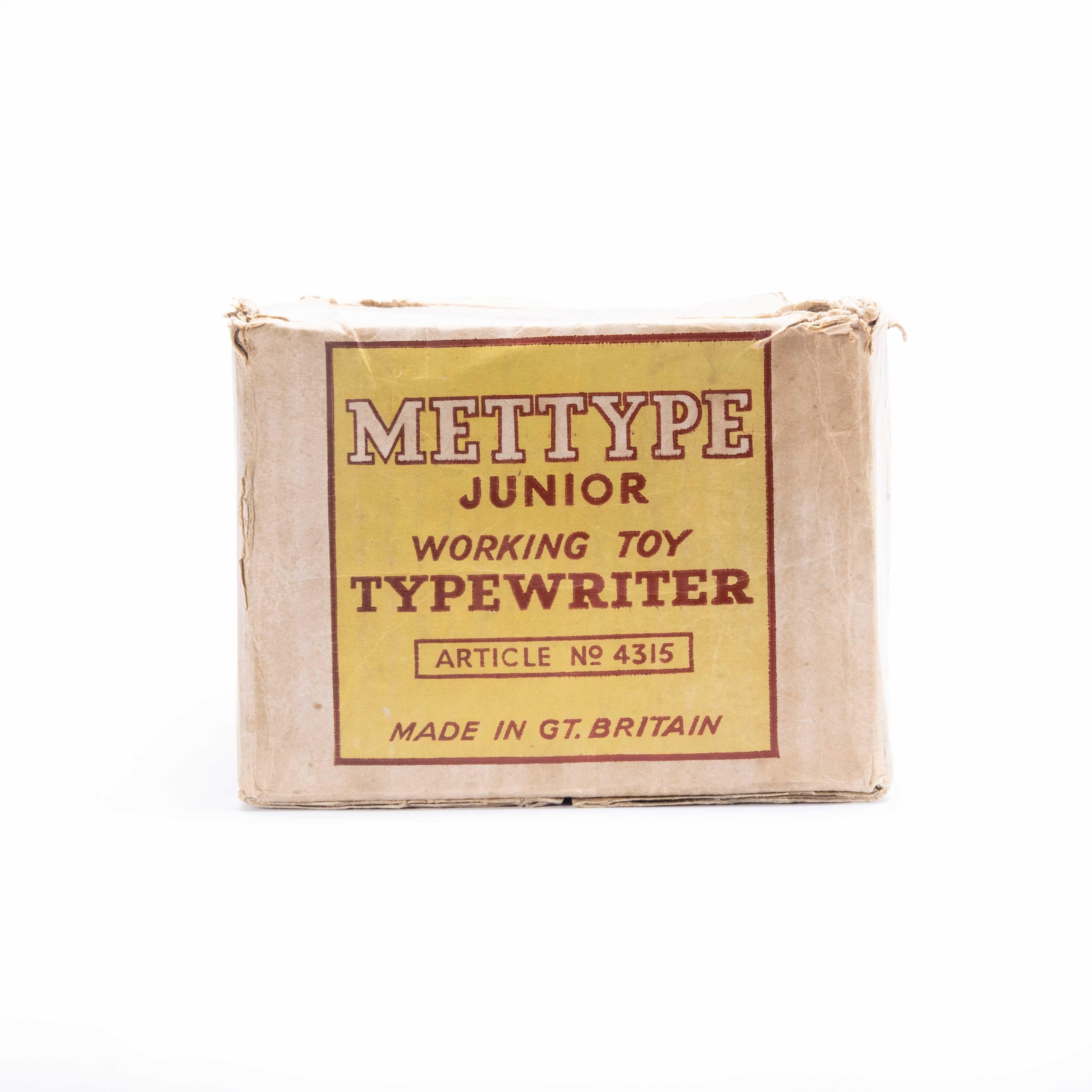 Metal 1950's Original Mettype Typewriter - Boxed For Sale