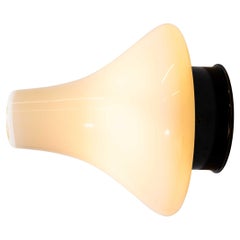 1950’s Original Opaline UFO Wall Or Ceiling Lamp - Black Base