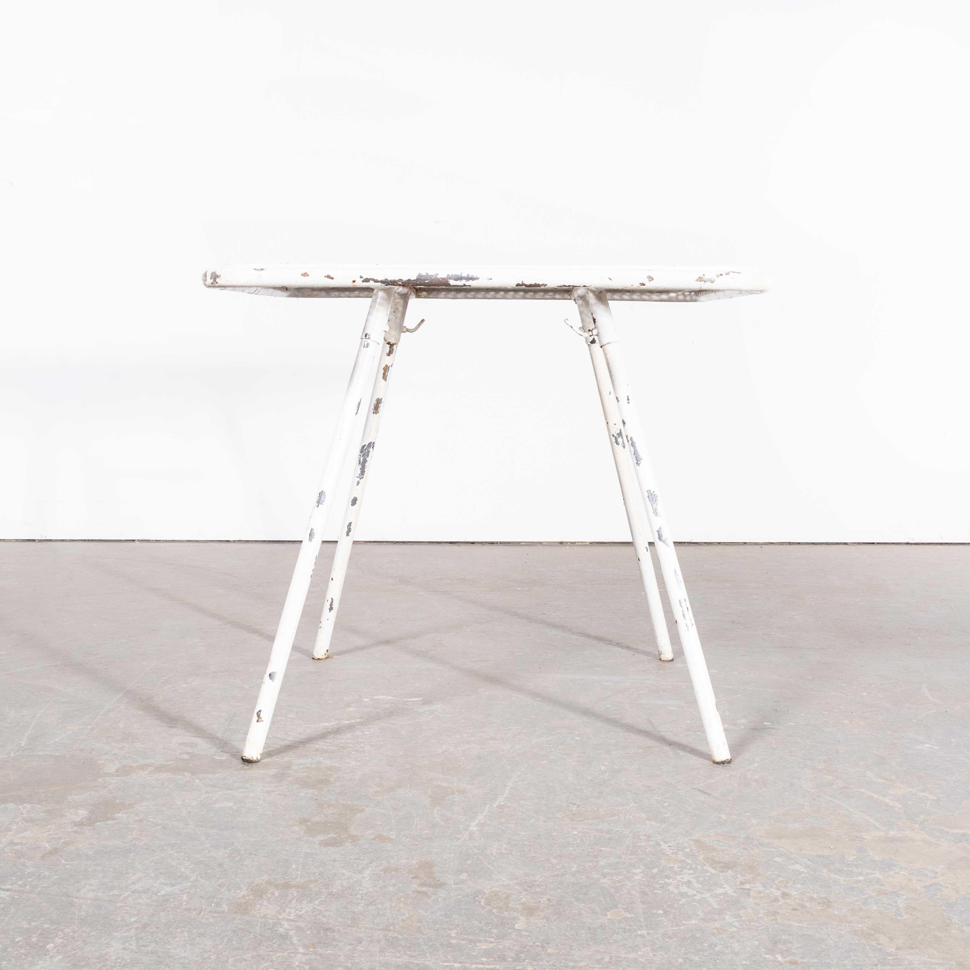 1950’s Original Rene Malaval White Square Outdoor Table
1950’s Original Rene Malaval White Square Outdoor Table. Rene Malaval was a welder by trade and after the war initiated the design of perhaps some of Frances most iconic industrial design.