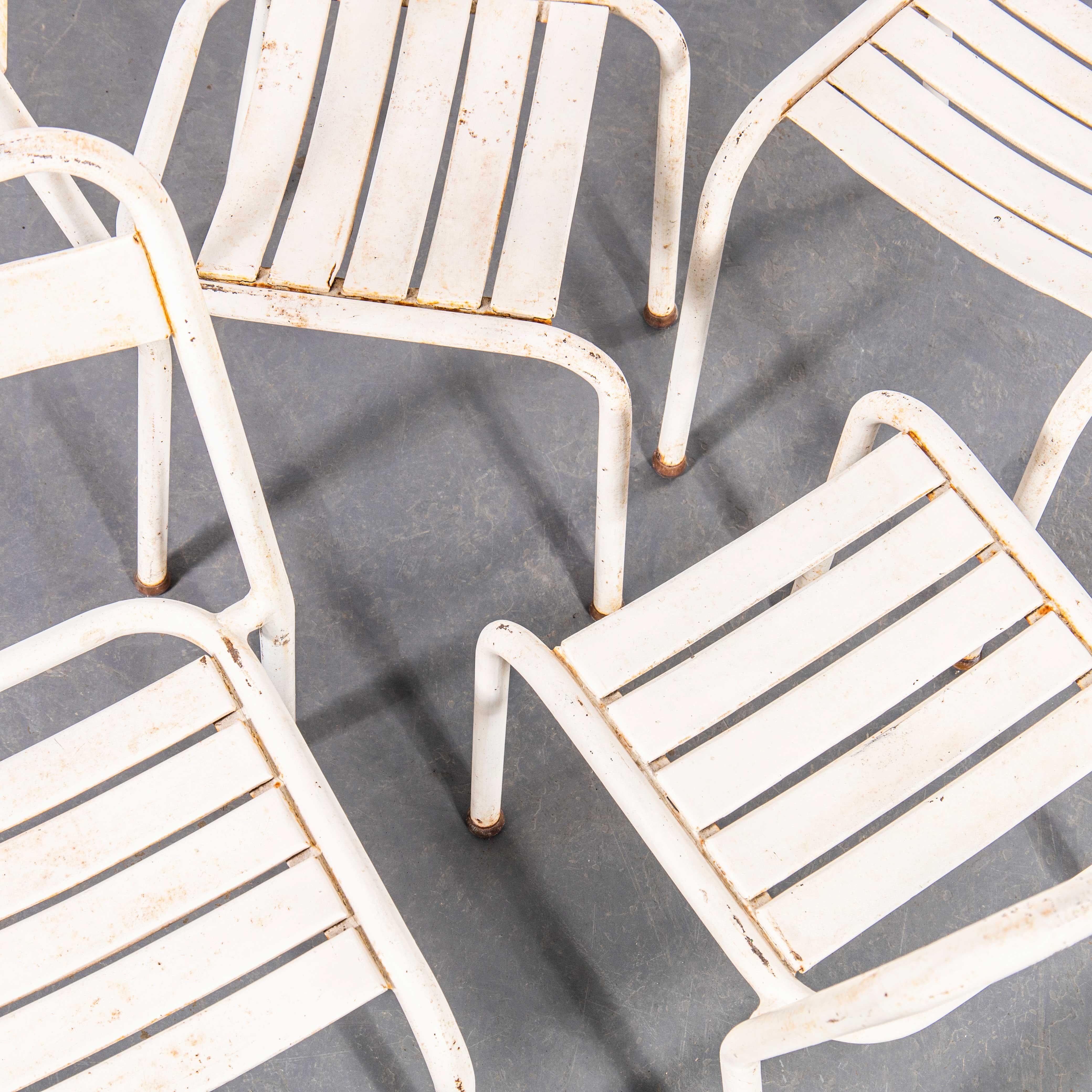 Steel 1950's Original T1 French Outdoor Chairs By Tolix - Set Of Four