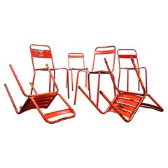 1950’s Original T1 French Outdoor Chairs By Tolix – Set Of Six