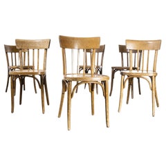 1950's Original Thonet Light Oak Dining Chairs, Set of Eight