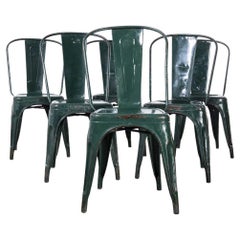 1950’s Original Tolix Model a Dining Outdoor Chairs – Set of Six '1643.1'
