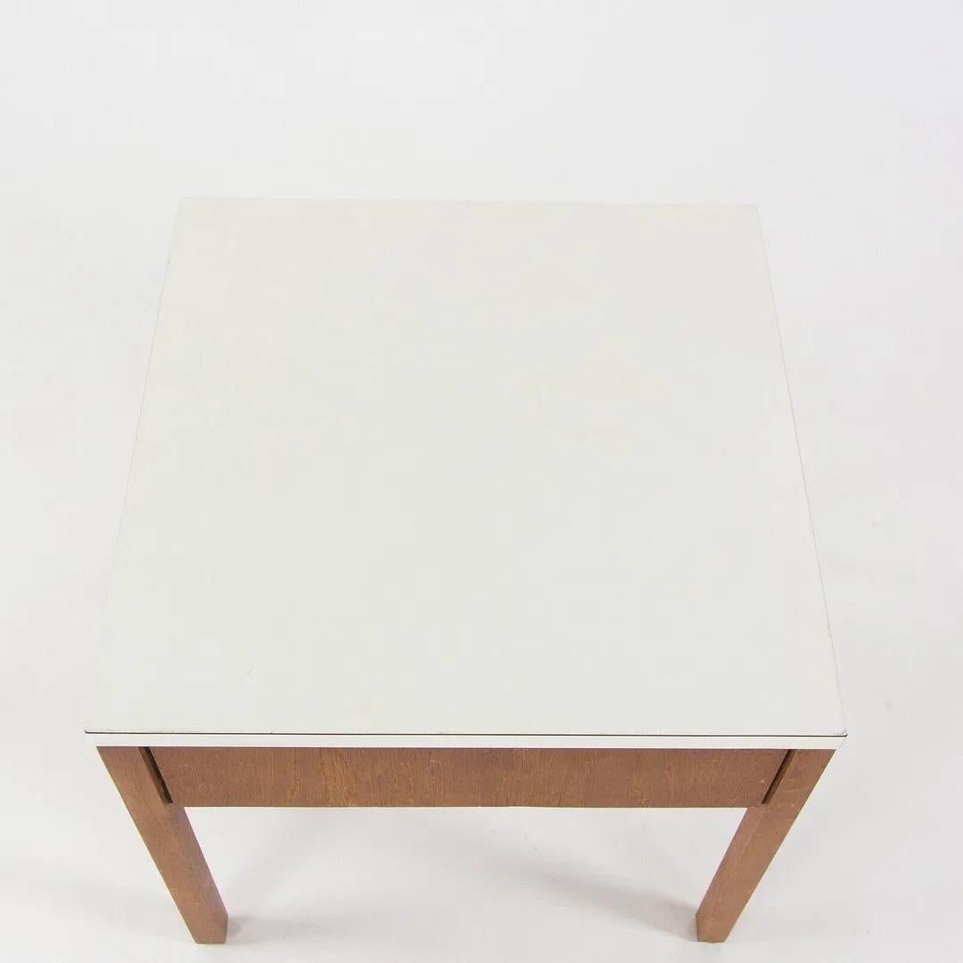Mid-20th Century 1950s Original Vintage Florence Knoll Bedside End Side Table Walnut and Laminate For Sale