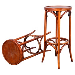 1950’S Original Warm Oak Barstools – Set Of Seven