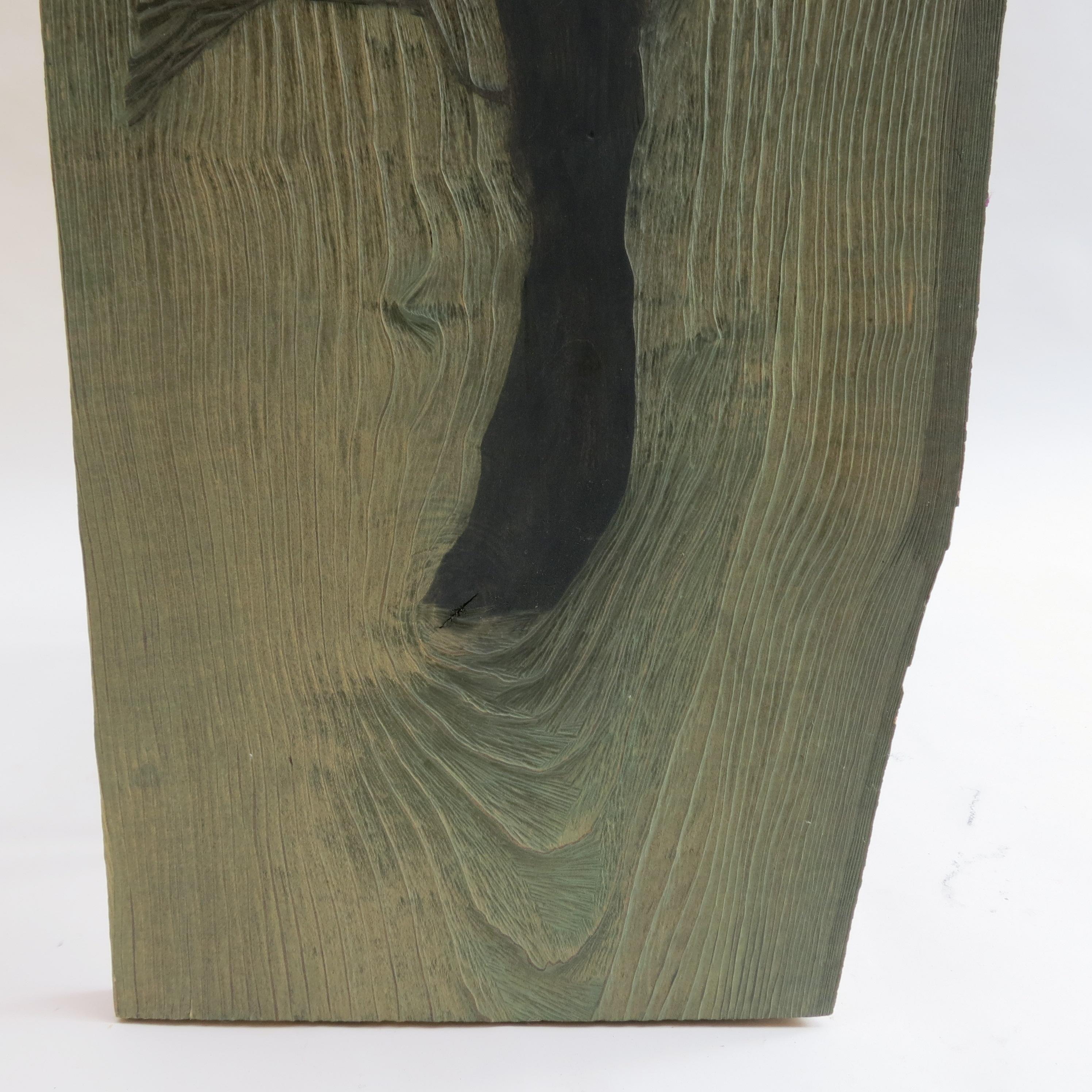 1950s Original Woodcut Carved Wooden Print Block by Pauline Jacobsen Tree For Sale 3