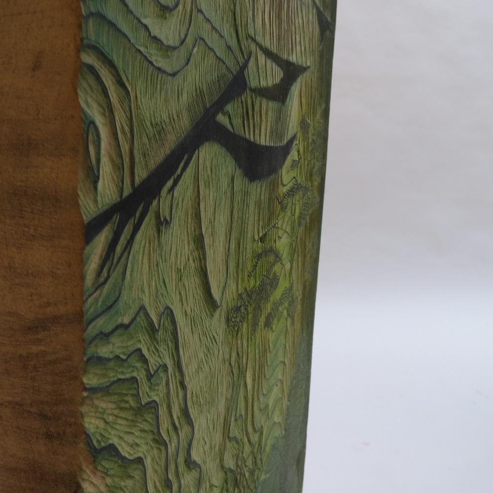 1950s Original Woodcut Carved Wooden Print Block by Pauline Jacobsen Woods 2