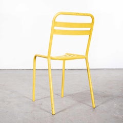 Chaises de salle à manger en métal Tolix T2 jaune d'origine française des années 1950 - Paire