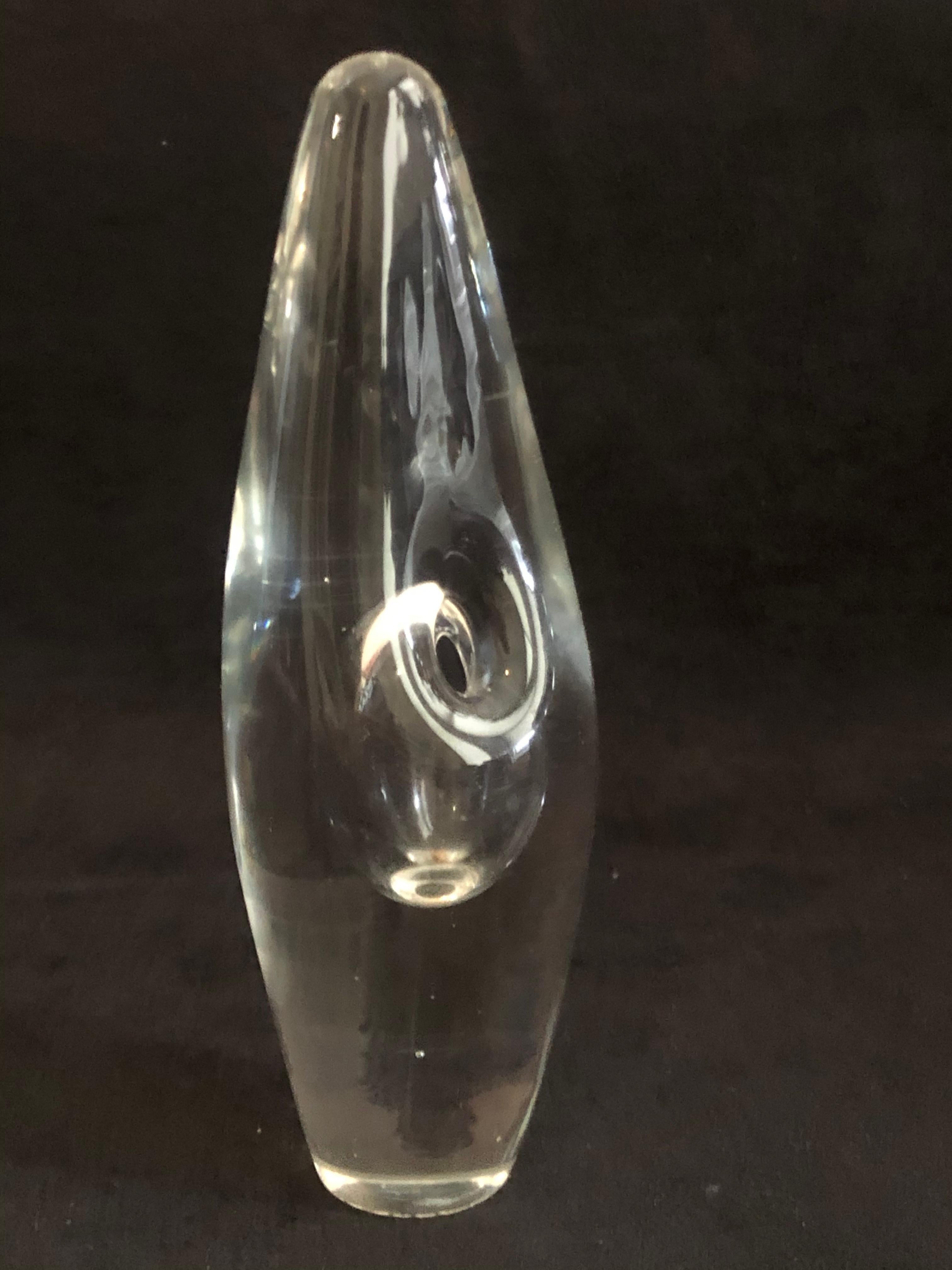 A 1950s 'Orkidea' (Orchid) Glass Vase by Timo Sarpaneva for Iittala, Finland.

Originally designed in 1953, the piece was initially intended as a sculpture, for which the artist was awarded a Gand Prix at the X Milan Triennale, in
