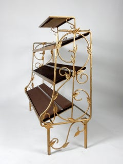 1950s Ornamental Wrought Iron Haberdashery Shoe Display Shelf
