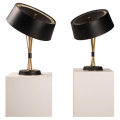 1950er Oscar Torlasco Lumi Italienisches Design Midcentury Paar Tischlampen