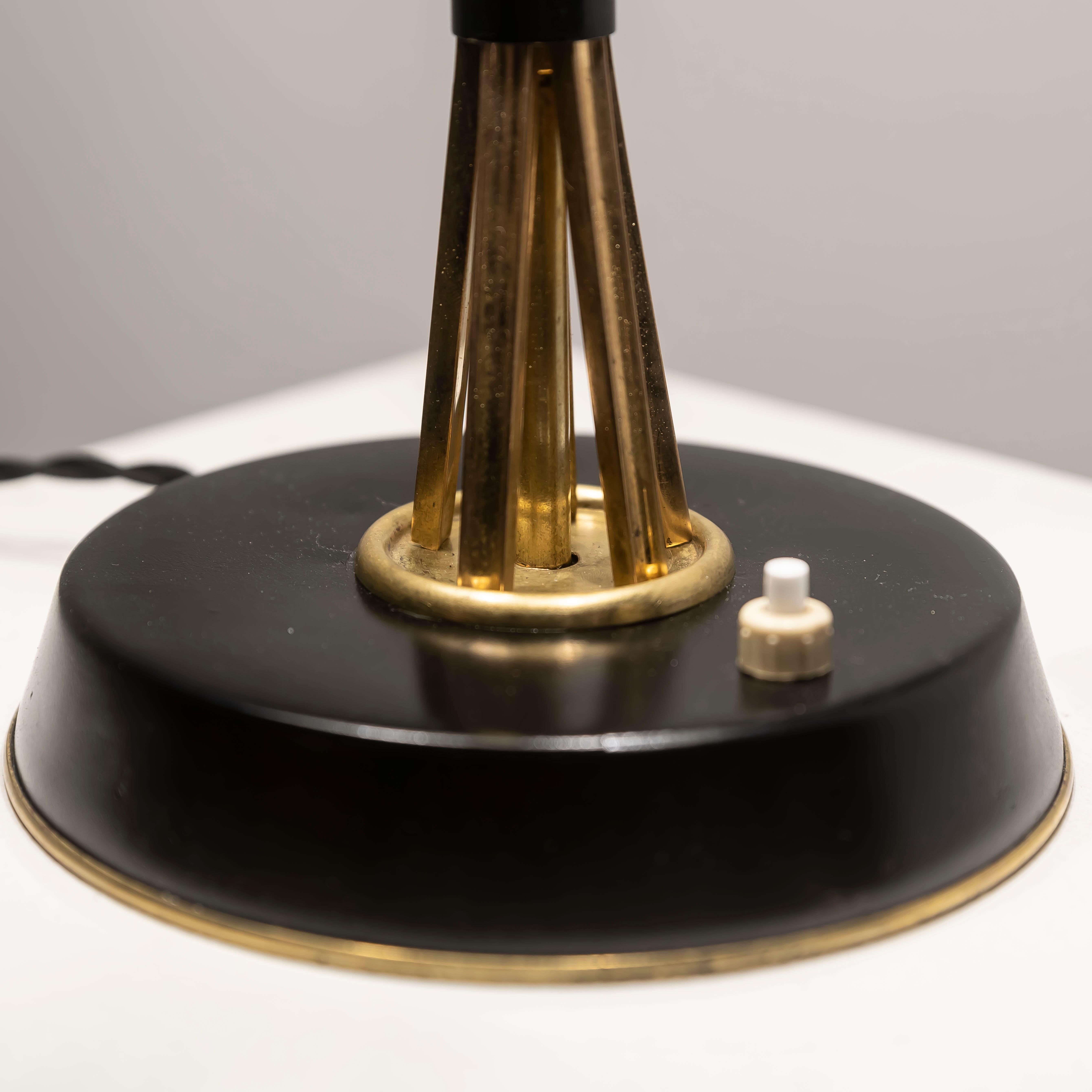 Lacquered 1950s Oscar Torlasco Lumi Italian Design Midcentury Table Lamp For Sale
