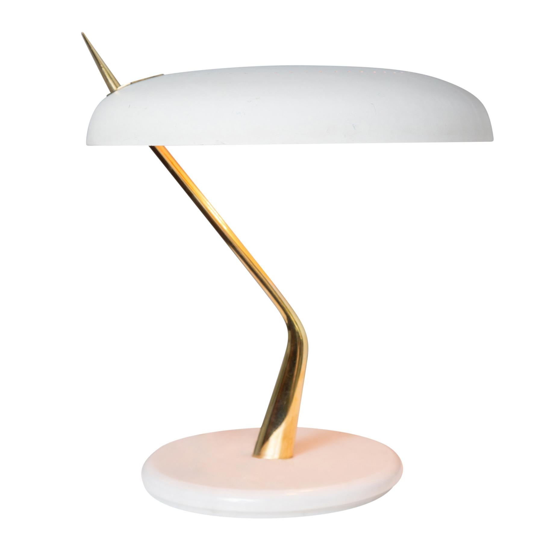 1950s Oscar Torlasco Marble and Metal Table Lamp for Lumen Milano 4