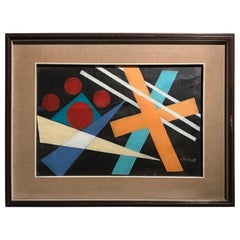 1950s Oscar Troneck Constructivism Oil on Canvas