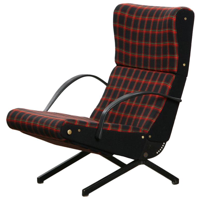 1950s Osvaldo Borsani Armchair, New Upholstery For Sale