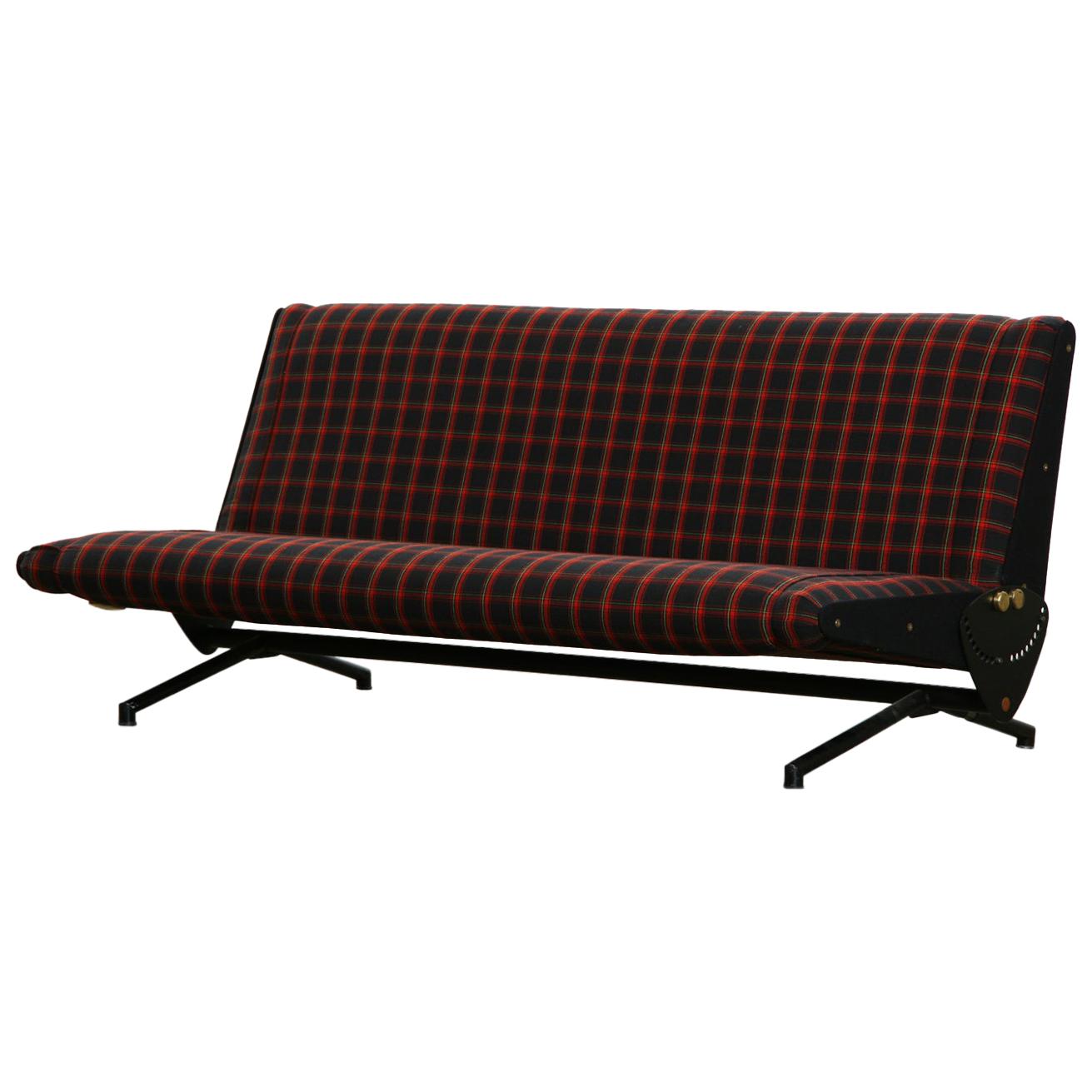 1950s Osvaldo Borsani Sofa, New Upholstery For Sale