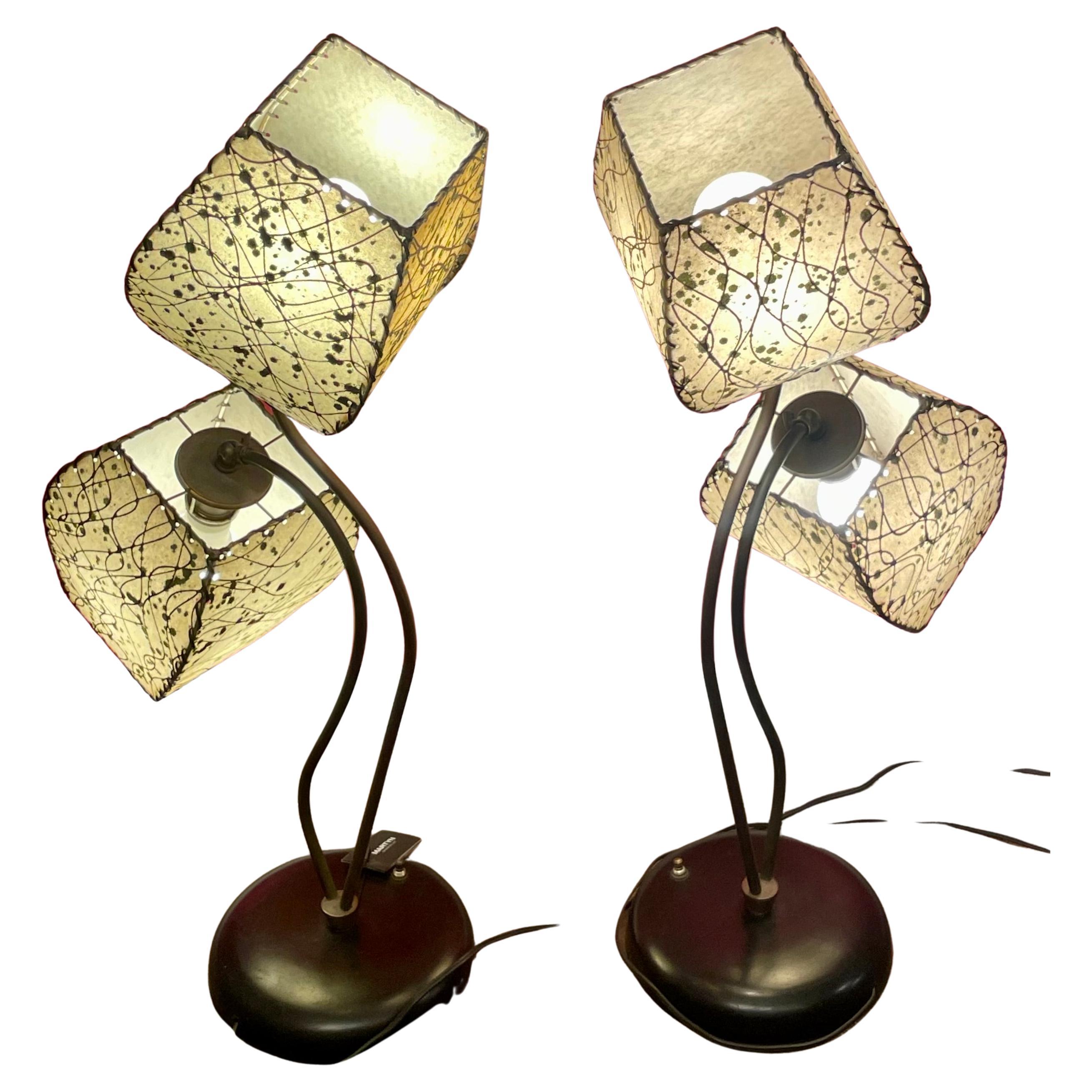 American 1950's Otto Guggenheim Sculptural Table Lamps