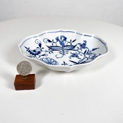 1950s Oval Tray Pickle Dish Radiant Blue Onion Meissen Zwiebelmuster