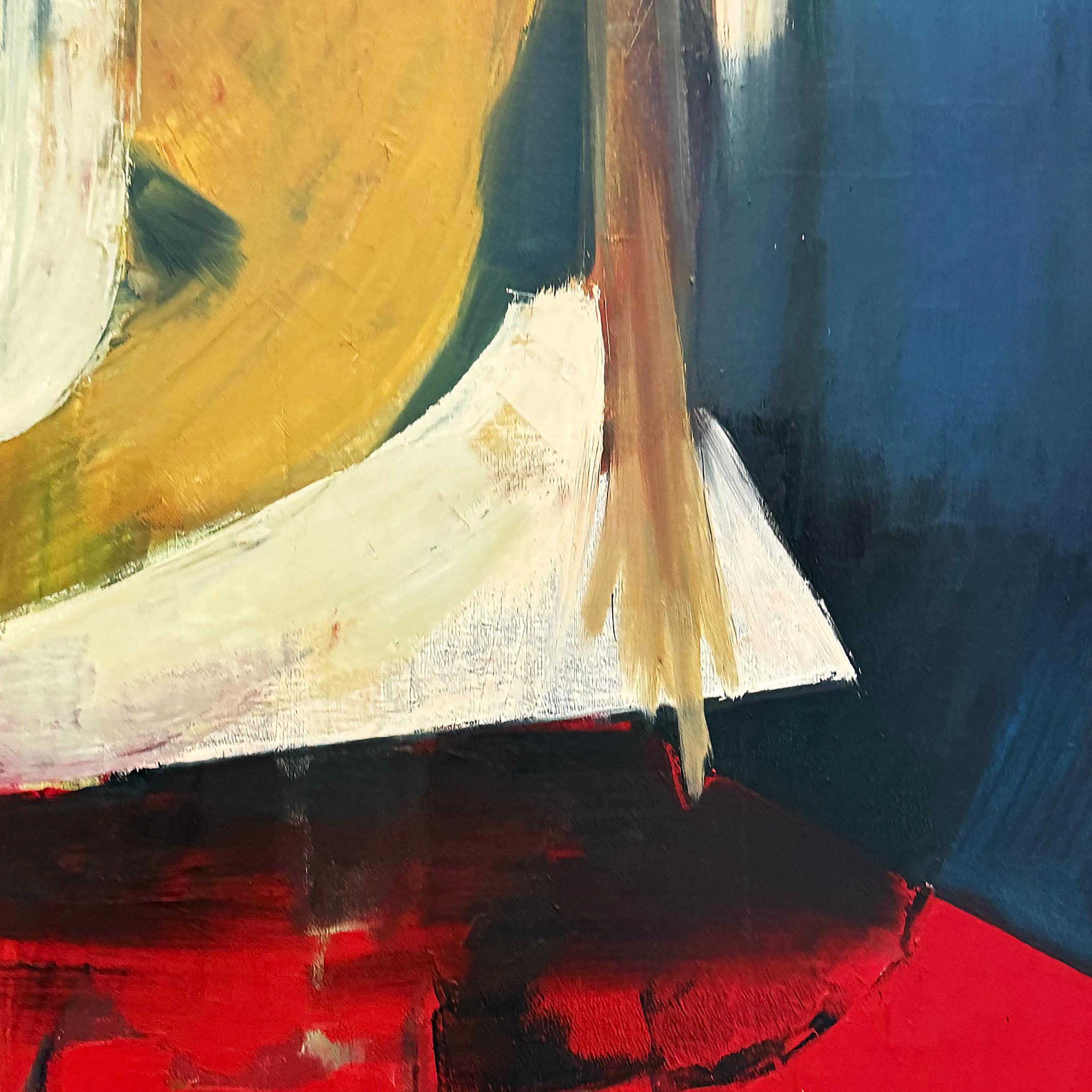 1950er Jahre Overscale Abstrakte Impressionist Nude Ölgemälde auf Leinwand (Moderne der Mitte des Jahrhunderts) im Angebot