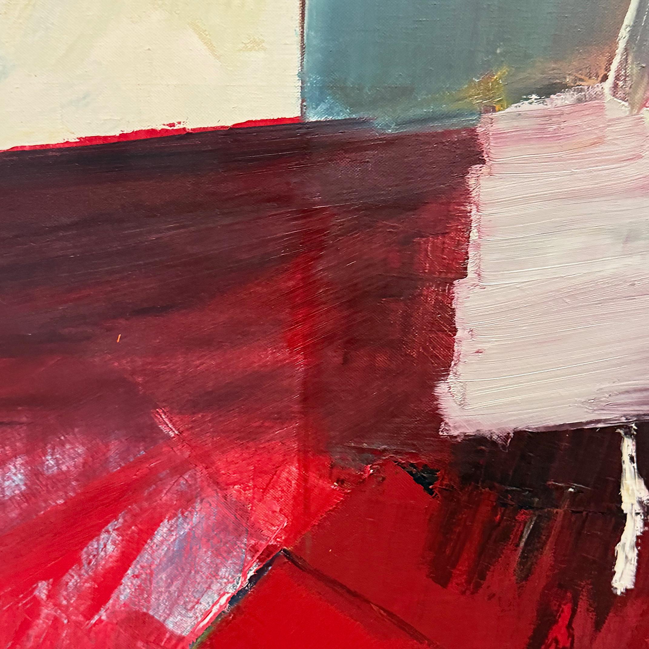 1950er Jahre Overscale Abstrakte Impressionist Nude Ölgemälde auf Leinwand im Angebot 1