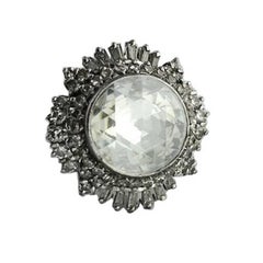 1950S Oversized Antique Rose Cut Diamond Indian Ring