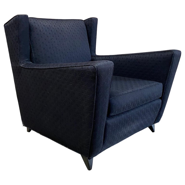 1950s Moderne Oversized Wingback Lounge Chair For Sale at 1stDibs