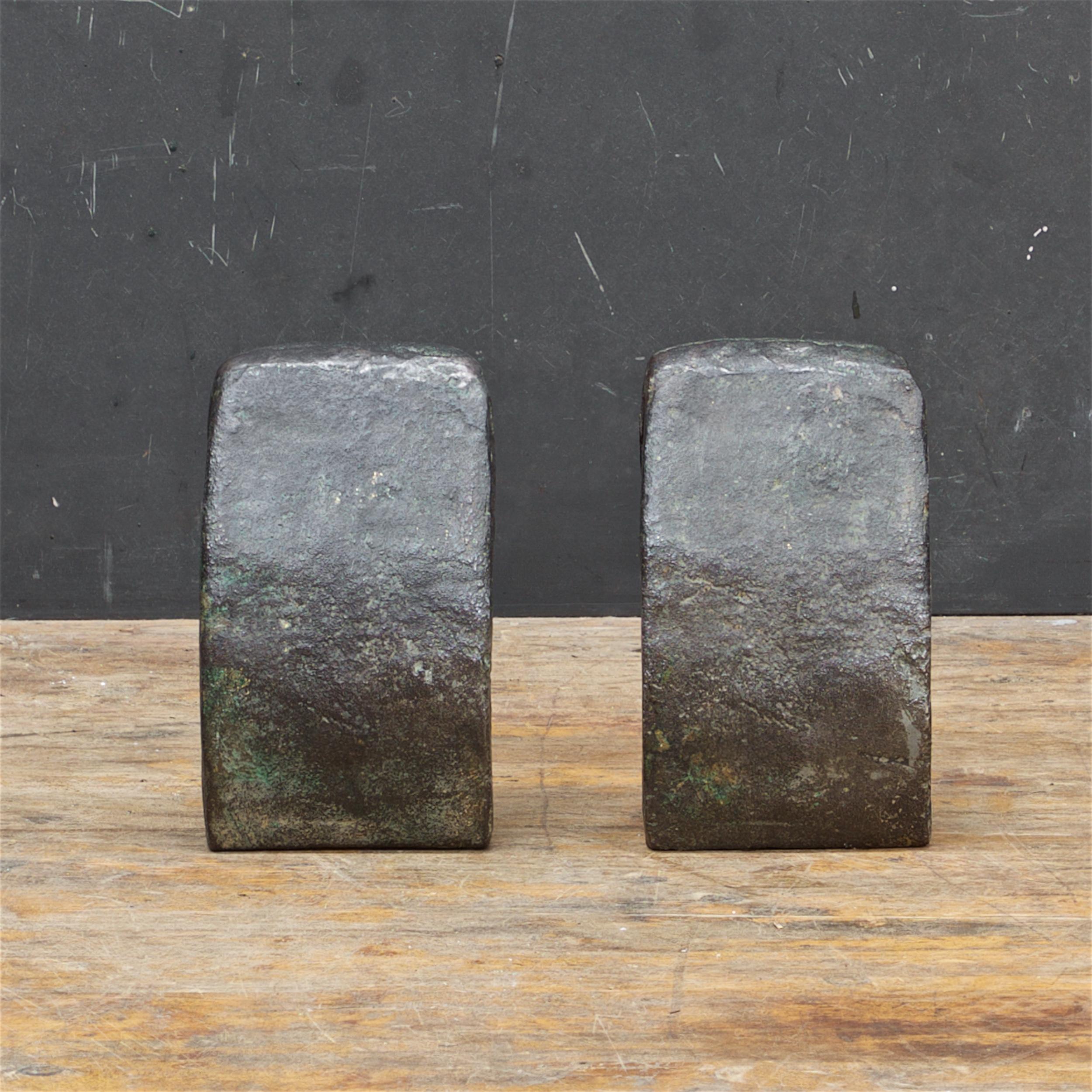 Hand-Crafted 1950s Owls Sculptures Birds Mid-Century Brutalist Japan Iron After Isamu Noguchi