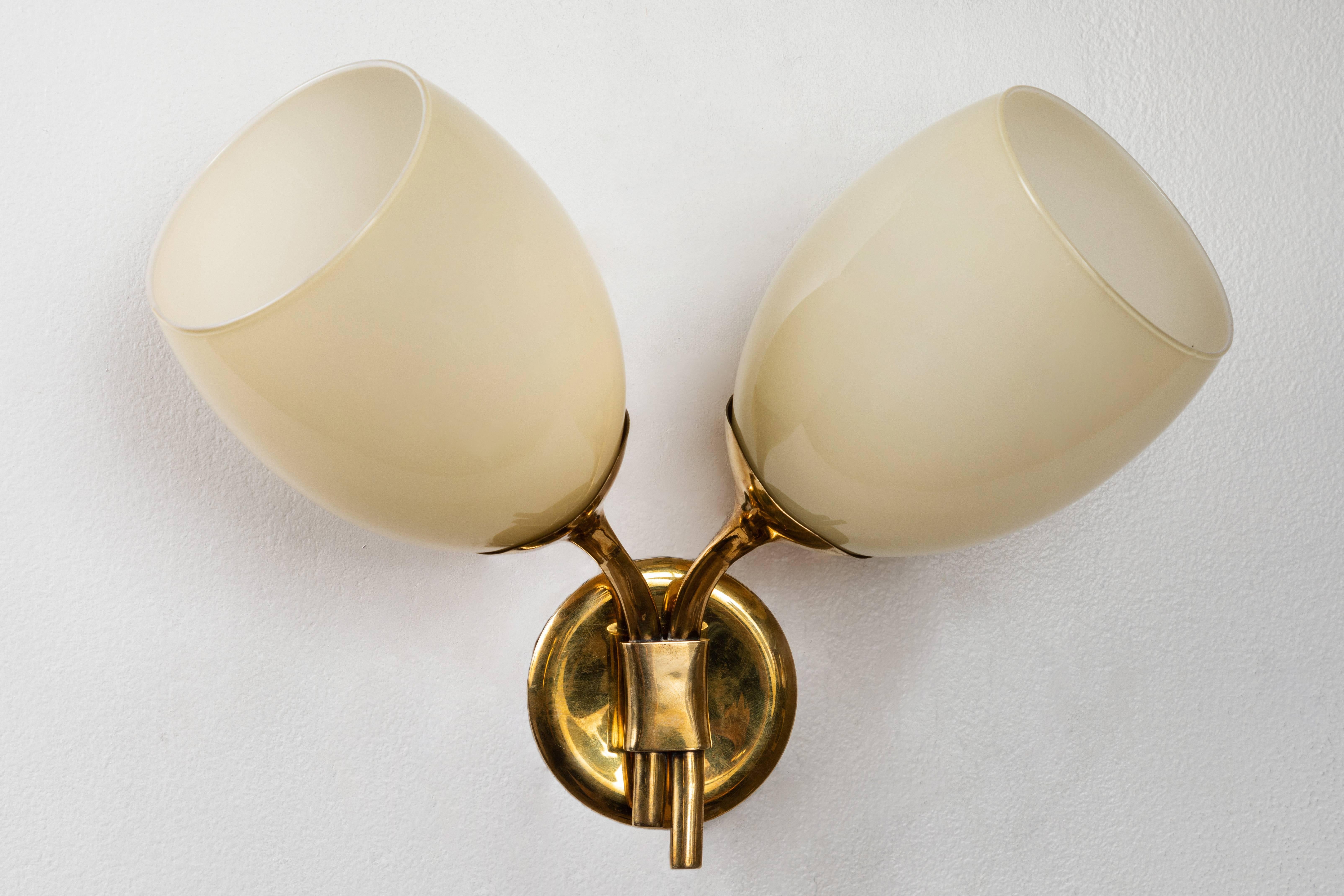 1950s Paavo Tynell Double-Glass Sconces for Taito Oy 3