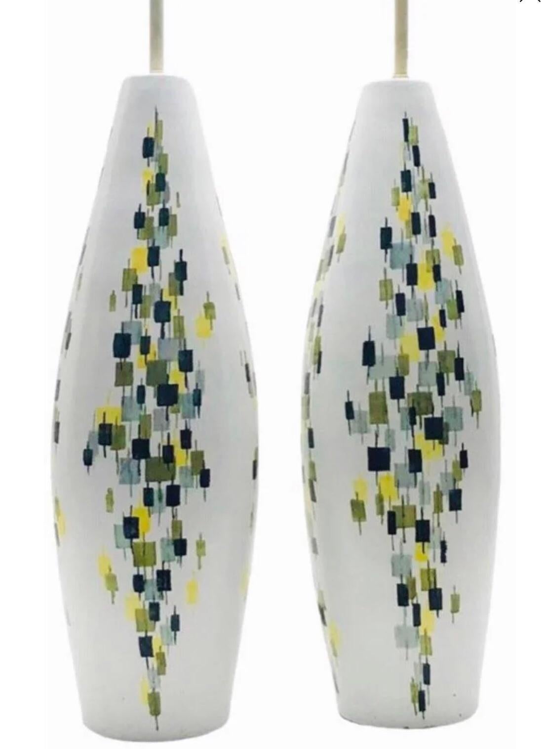 1950 Coppia di enormi lampade da tavolo Aldo Londi Bitossi Raymor Mid Century Modern Italia in vendita 5