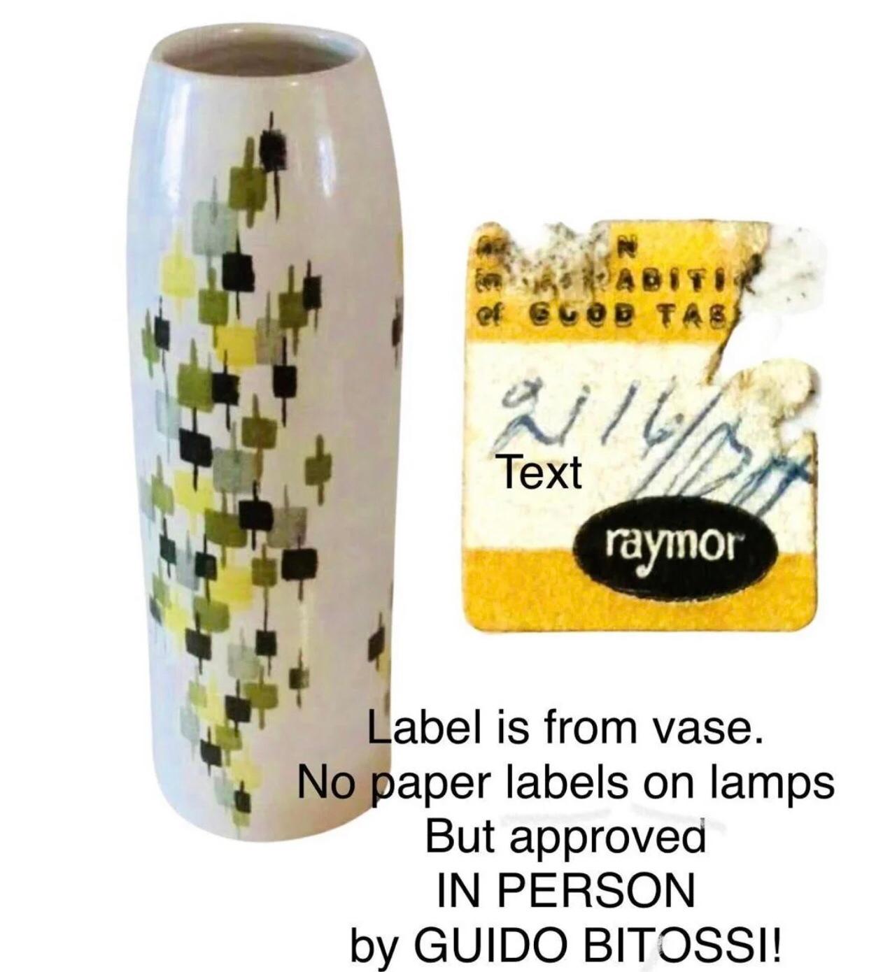 1950 Coppia di enormi lampade da tavolo Aldo Londi Bitossi Raymor Mid Century Modern Italia in vendita 2