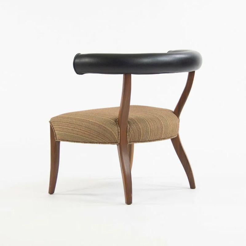 1950's Pair Mid Century Modern Danish Walnut Upholstered Barrel Arm Chairs im Zustand „Gut“ im Angebot in Philadelphia, PA