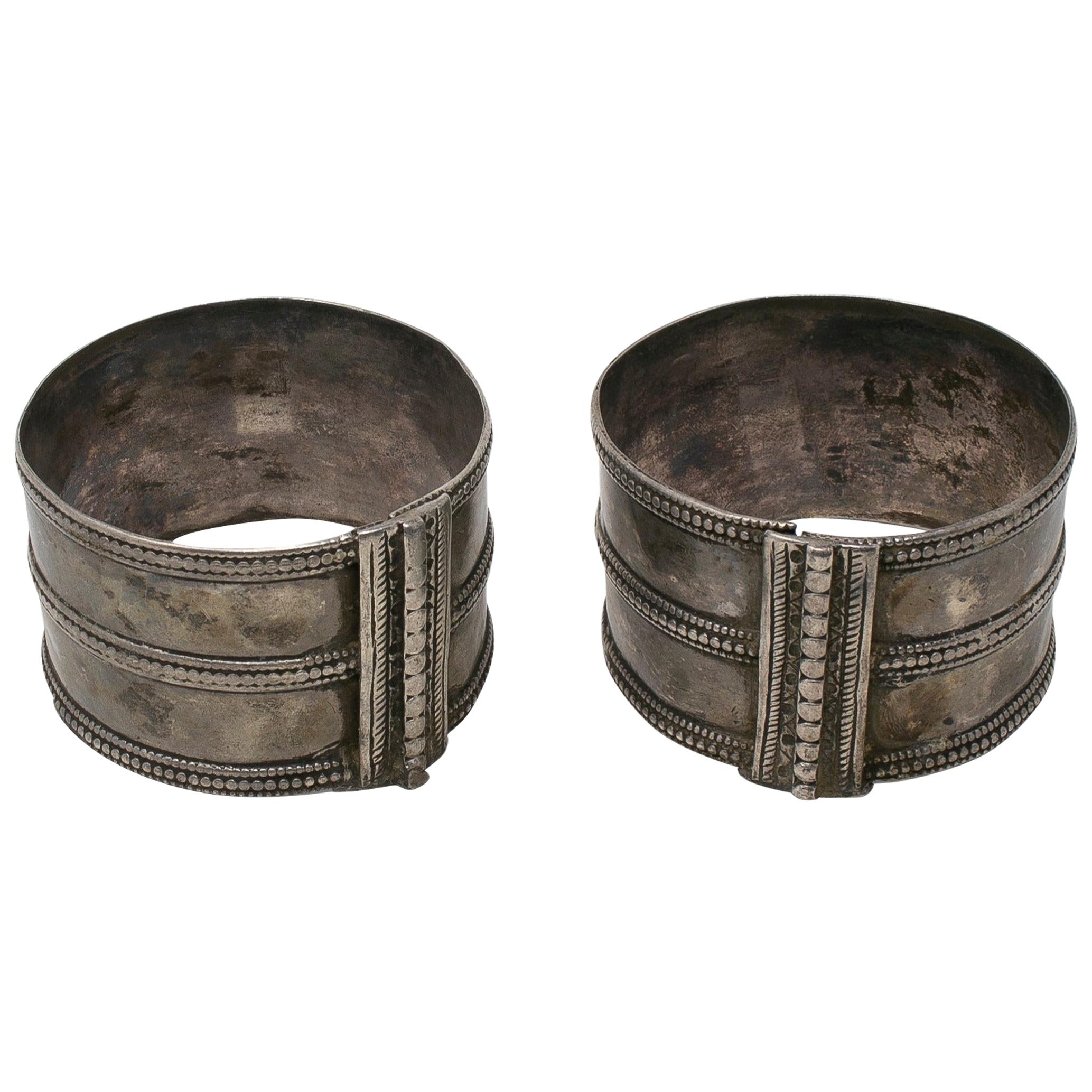 1950s Pair of African Ethnic Bracelets For Sale