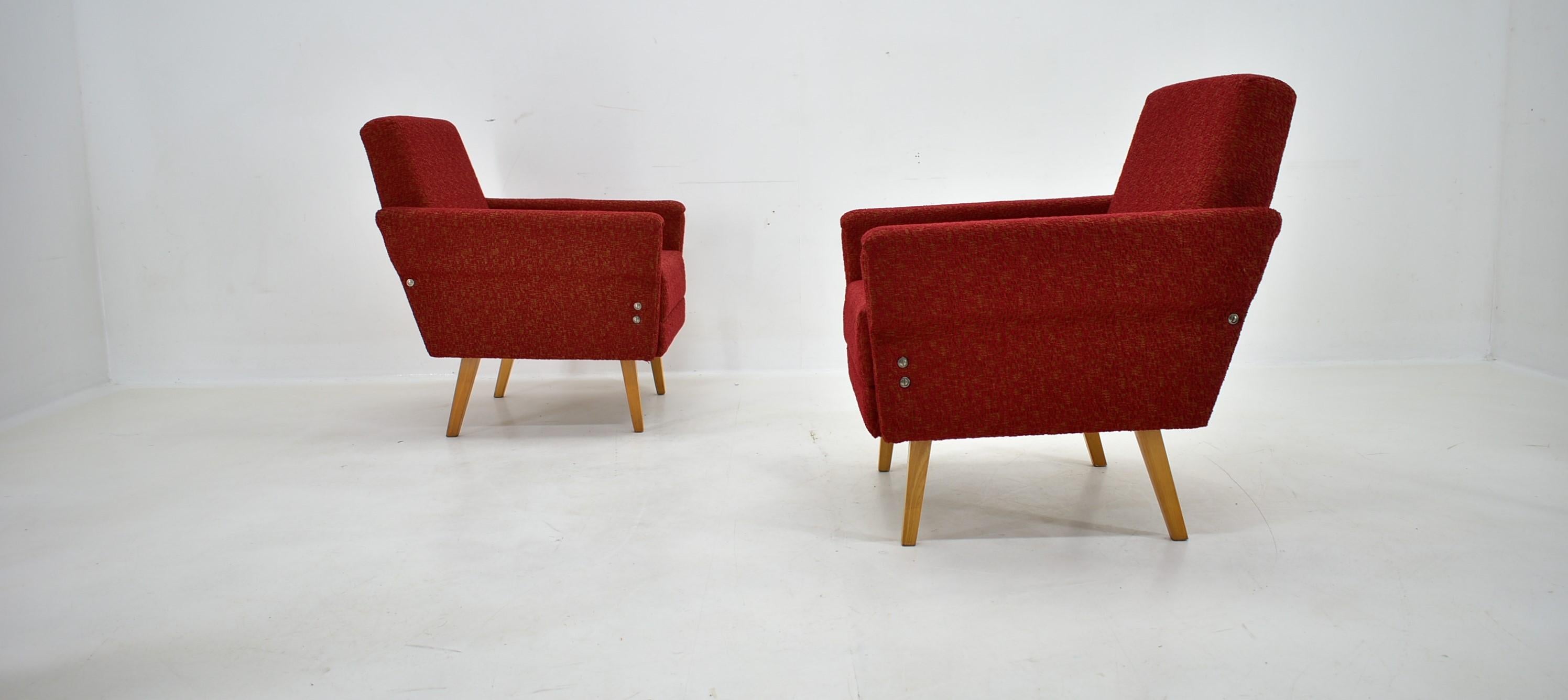 1950s Pair of Armchair, Czechoslovakia For Sale 4