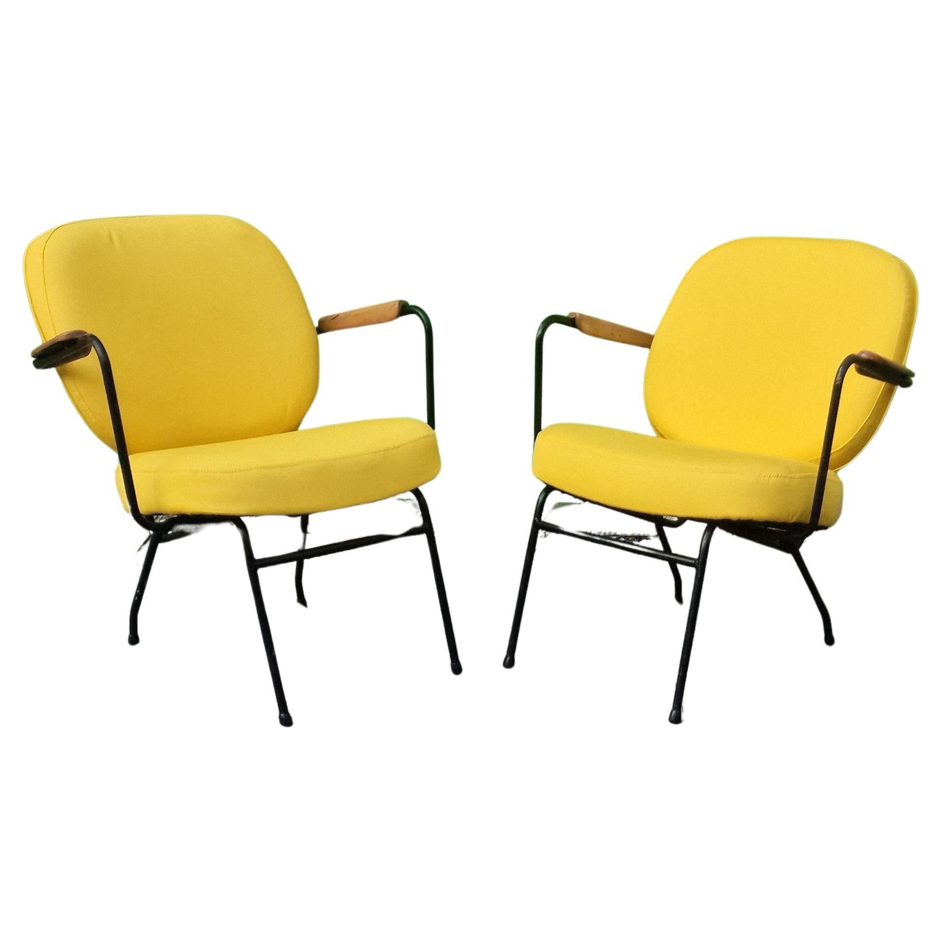 1950s pair of armchairs attributed to W H Gispen Kembo