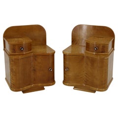 Vintage 1950s Pair of Bedside Tables, Czechoslovakia