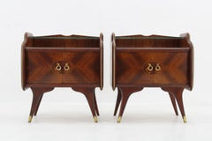 Paire de tables de chevet des années 1950, Italie