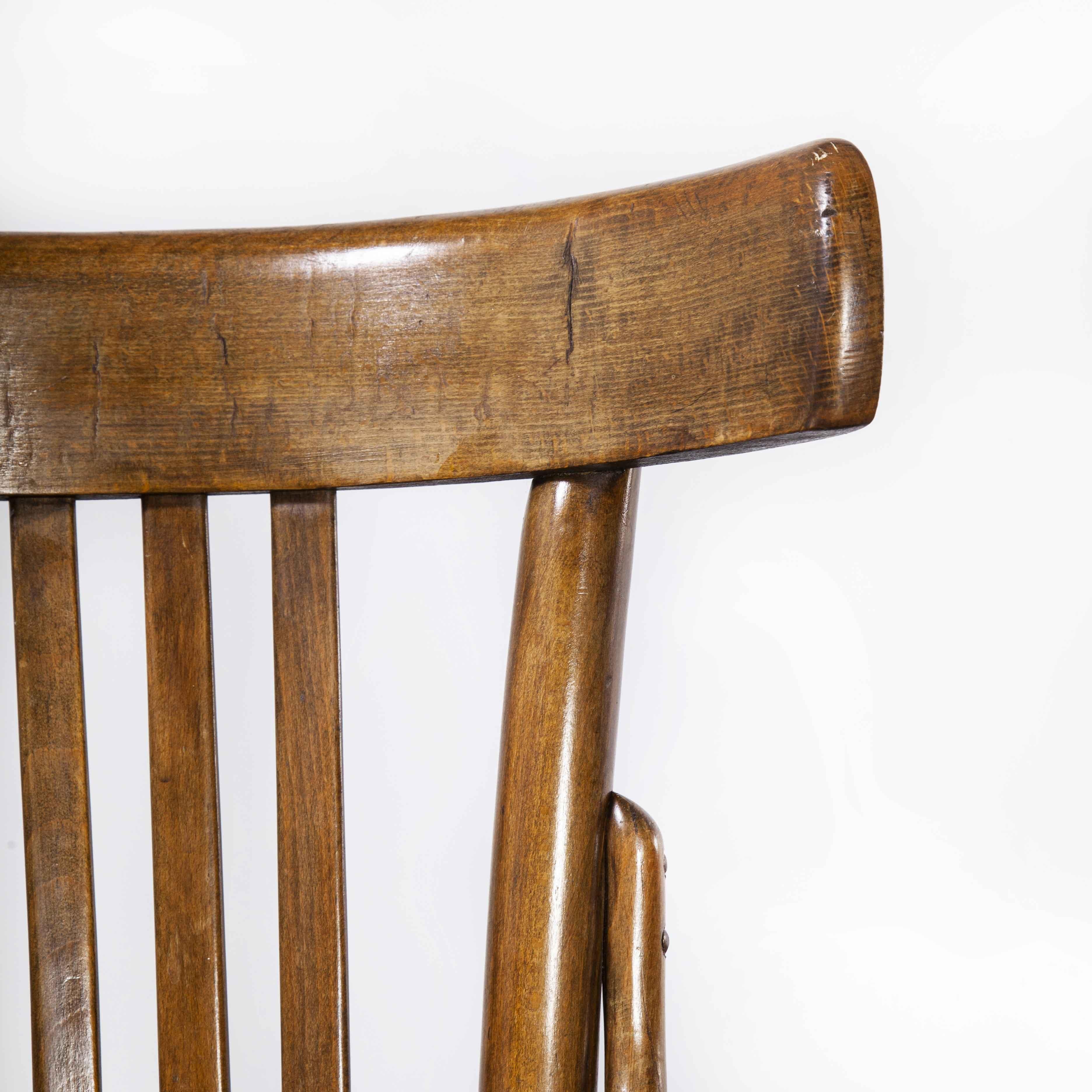 1950's Pair of Bentwood Dining Chairs, Dark Walnut 4