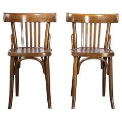 1950
s Pair of Bentwood Dining Chairs, Dark Walnut