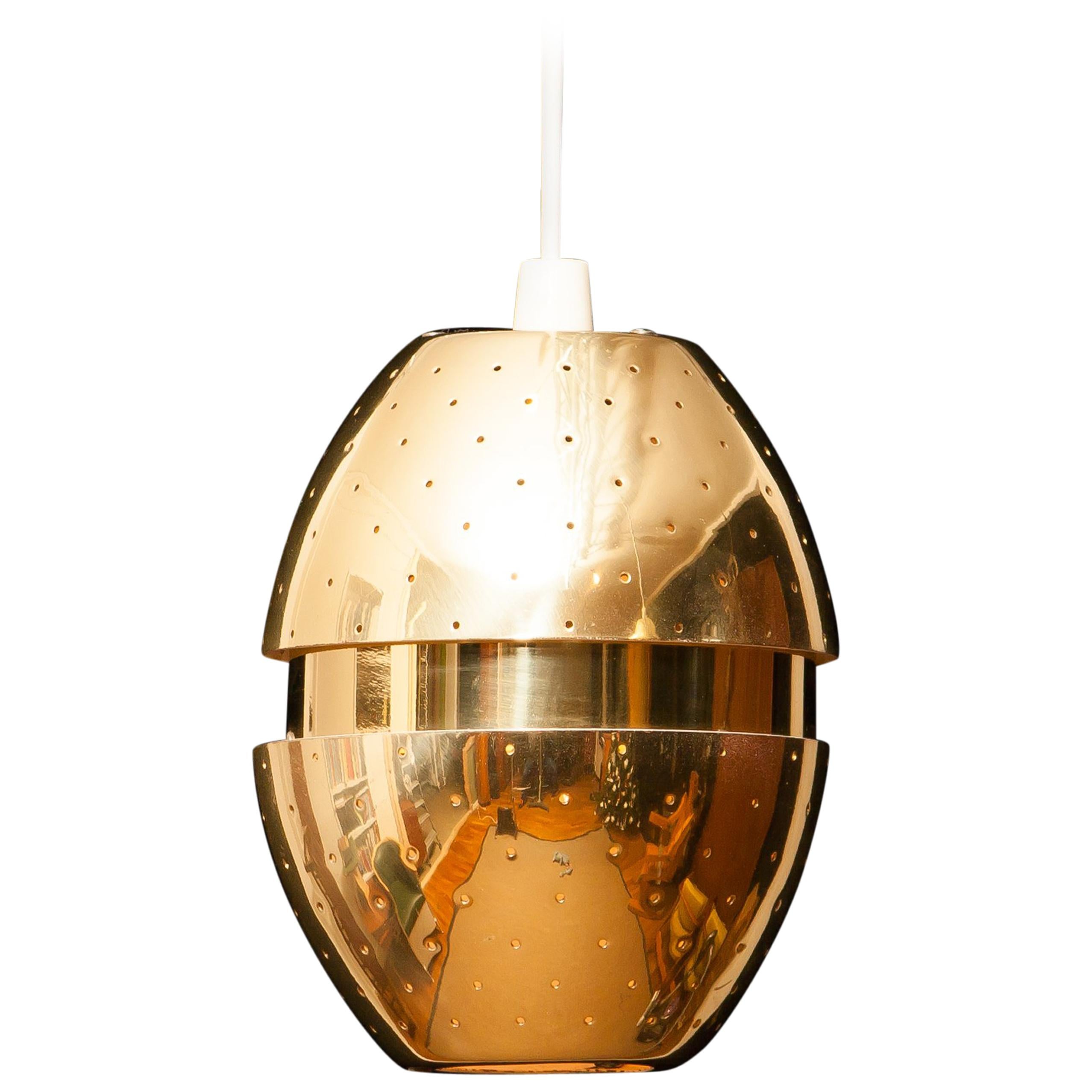 Mid-Century Modern 1950s Pair of Brass 'Egg' Pendant by Hans-Agne Jakobsson