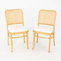 1950s Pair of Caned Prague Dining Chairs, Model 811, by Josef Frank for Thonet