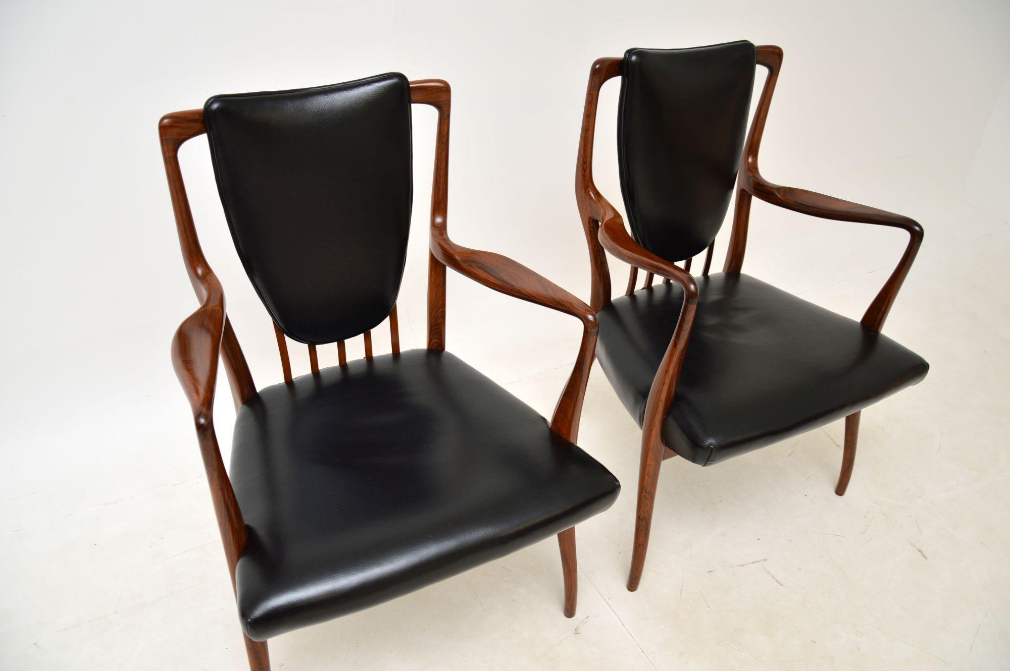 Mid-20th Century 1950s Pair of Carver Armchairs by Andrew Milne For Sale