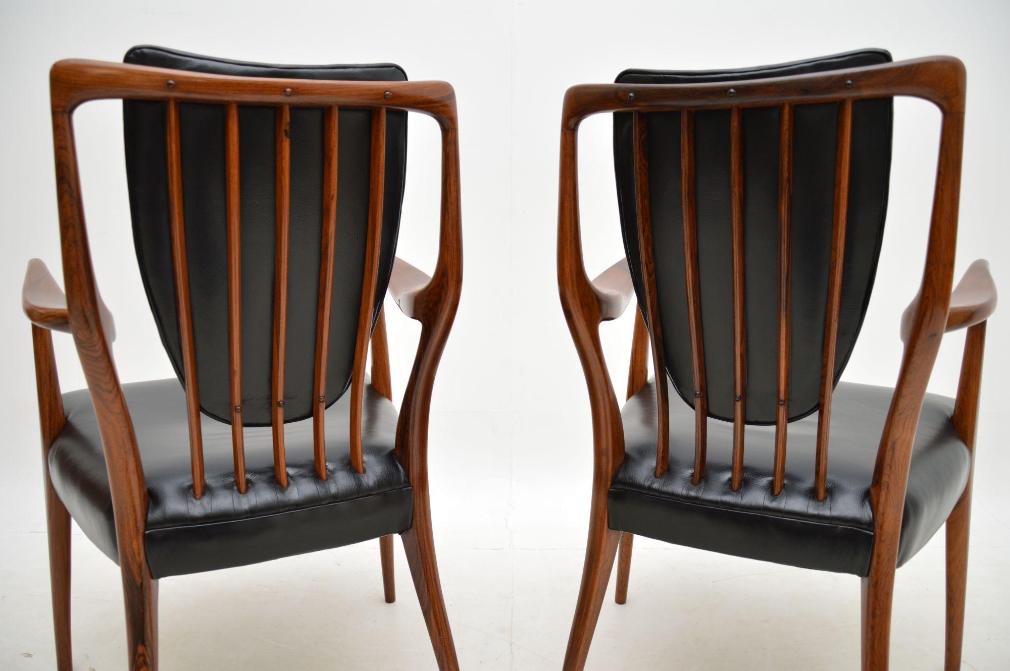 1950s Pair of Carver Armchairs by Andrew Milne In Good Condition For Sale In London, GB